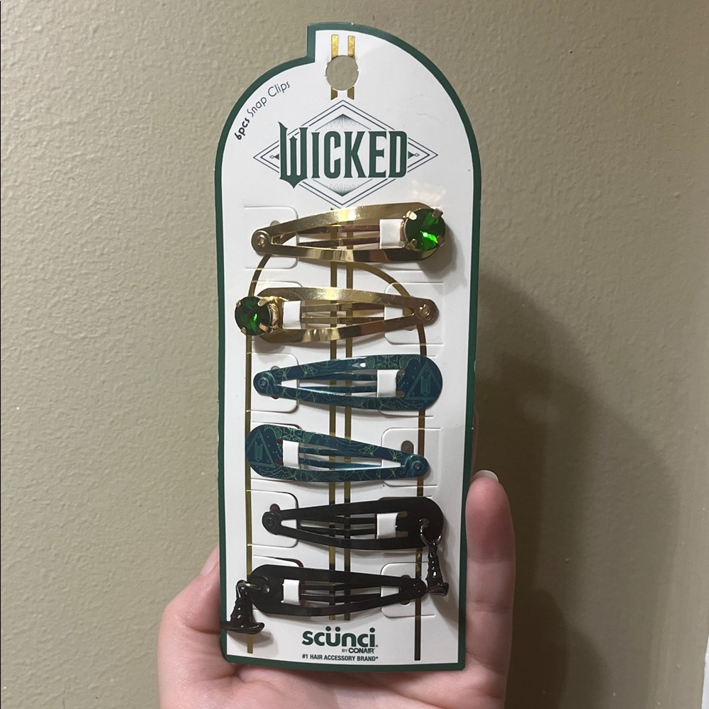 Wicked Hair Clip Set (Elphaba) with Green and Black Accents
